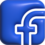 Blue 3D Facebook Icon